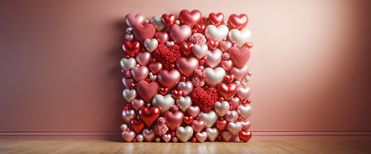 Un mur de ballons en forme de cœur pour la Saint-Valentin ?